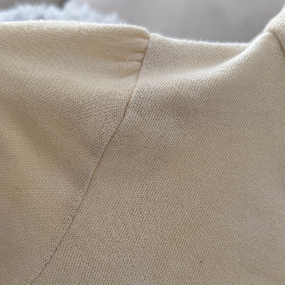 Loveshackfancy Pale Yellow Knit Drawstring Hoodie - image 5